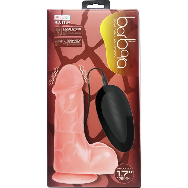 Baile - Gode Vibrant avec Ventouse Réaliste Barbara - 22 cm