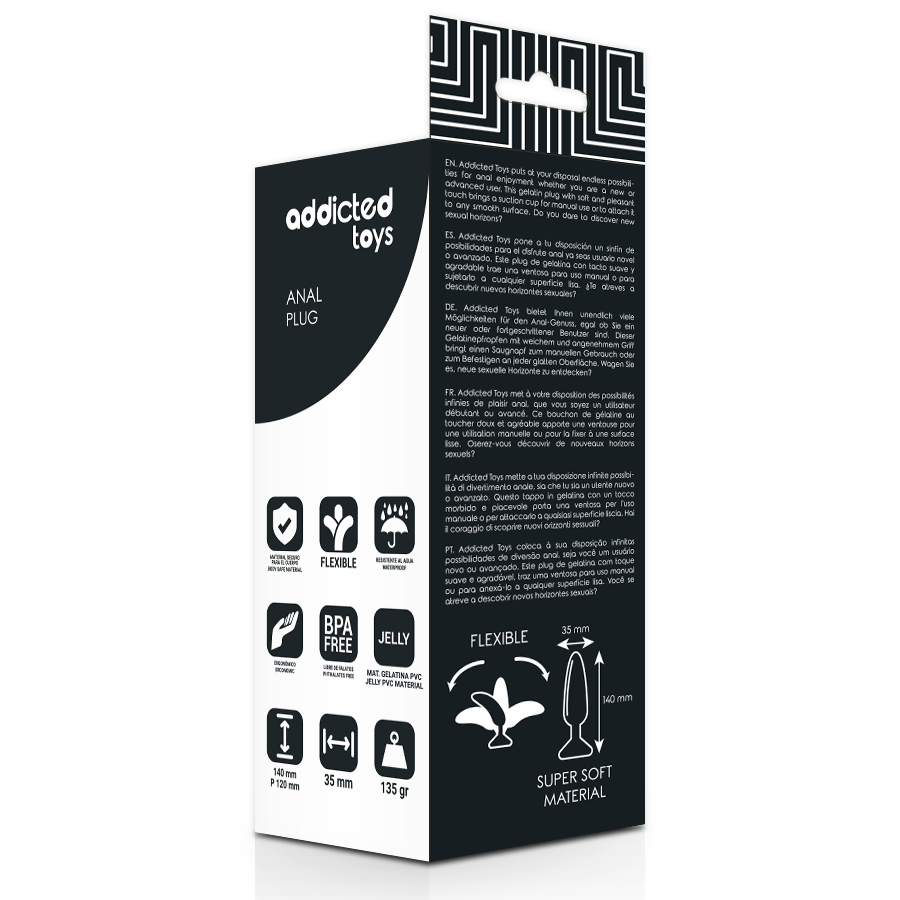 Plug Anal Débutant Noir 13,5 cm - Addicted Toys