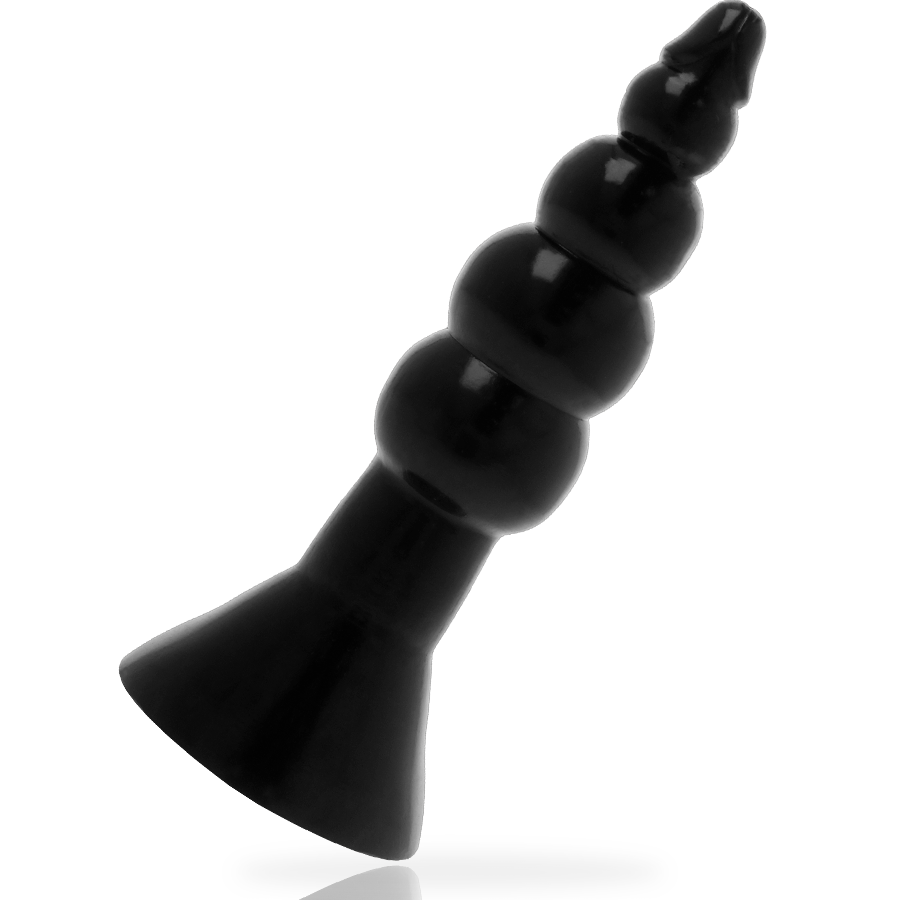 Plug Anal Nervuré Noir 17 cm - Addicted Toys