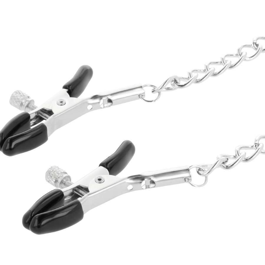 Darkness – Collier de cou avec pinces à tétons réglable