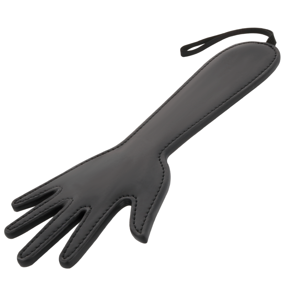 Darkness - Paddle BDSM en forme de Main Noir - 17 cm