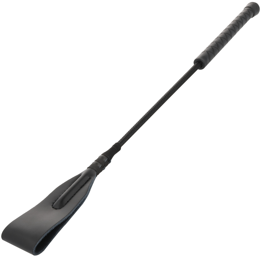Darkness - Cravache BDSM en Cuir Noir - 45 cm