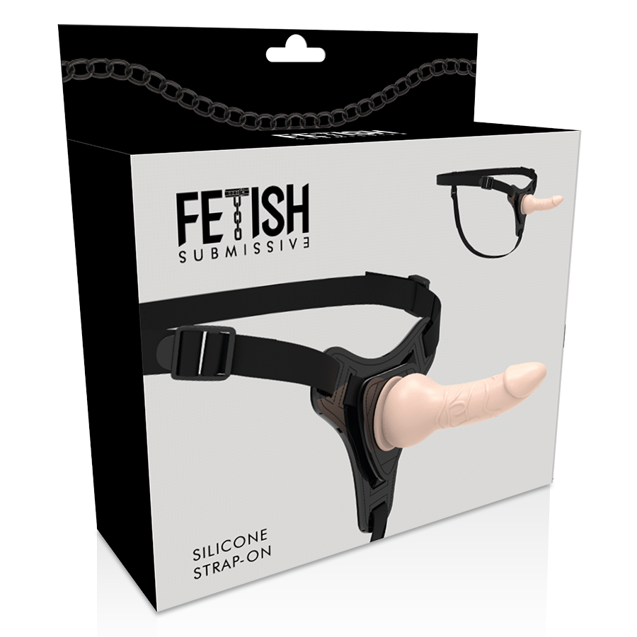 Fetish Submissive - Gode Ceinture Réaliste avec harnais Beige / 16 cm
