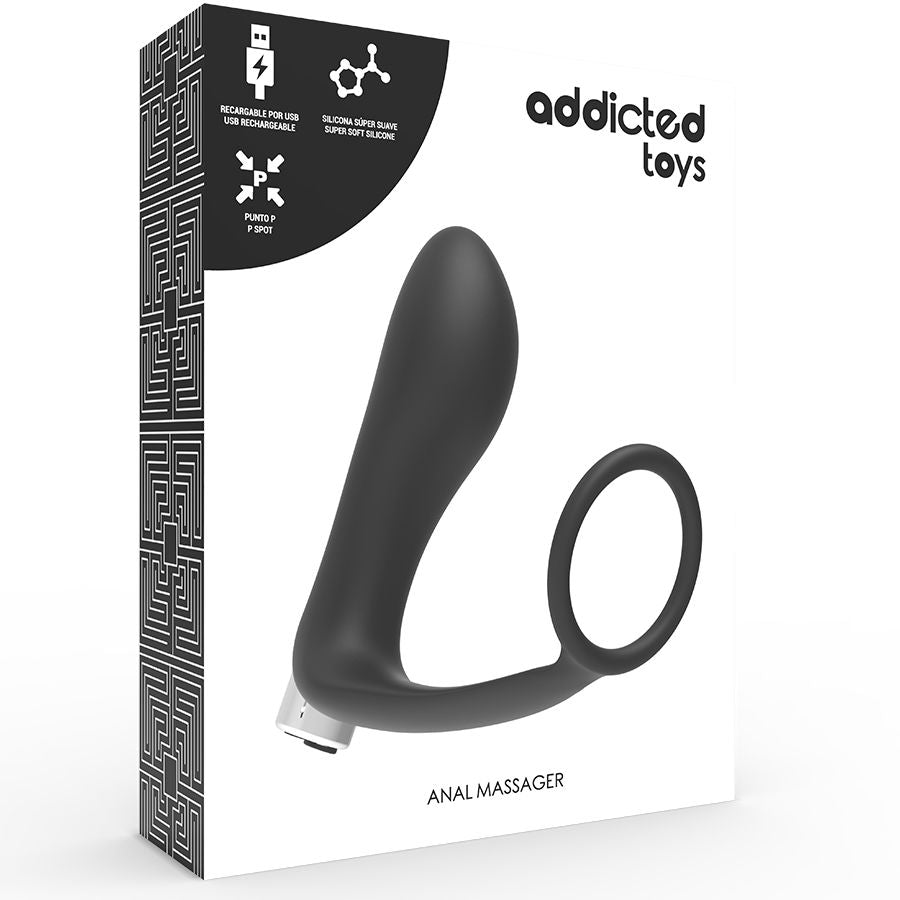 Masseur Prostatique Vibrant Rechargeable Modèle 1 Noir - Addicted