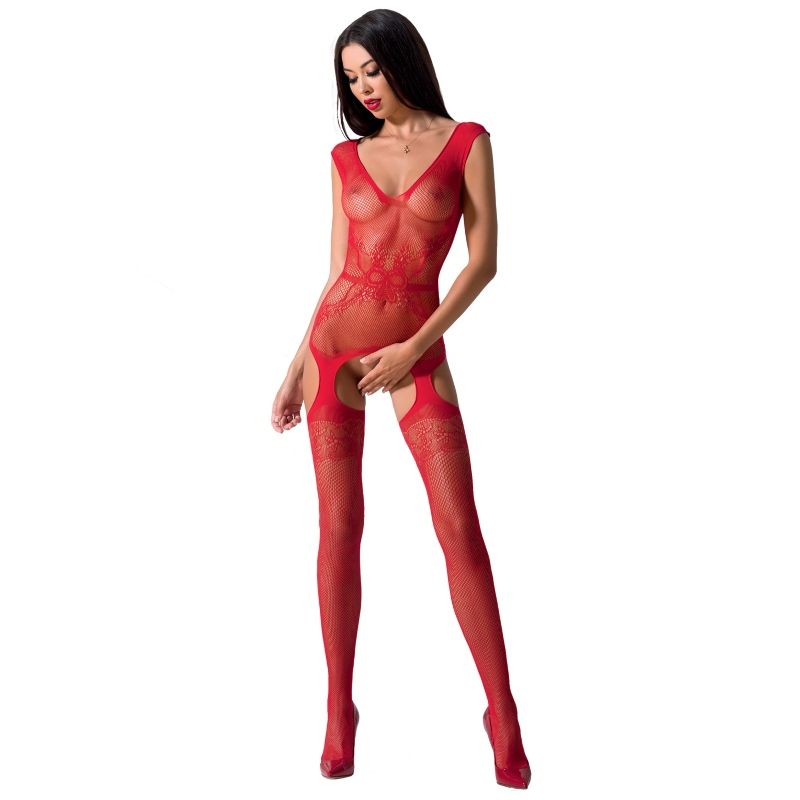 Bodystocking Résille BS062 Rouge Taille Unique - Passion