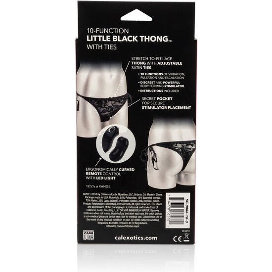 String Vibrant 10 Fonctions avec Liens Noir - CalExotics