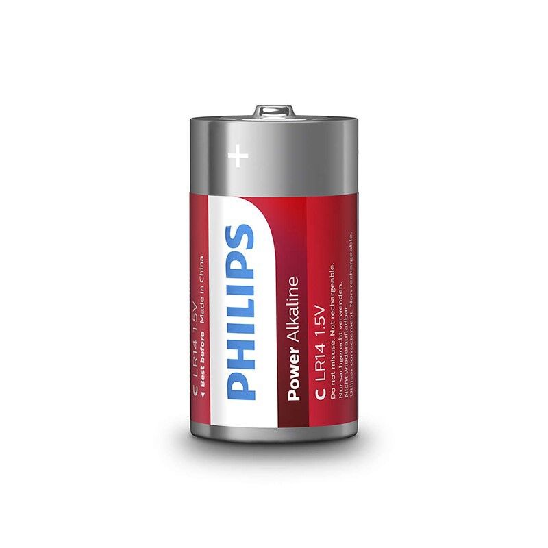 Piles Alcalines C LR14 Power Alcaline x2 - Philips - PHILLIPS