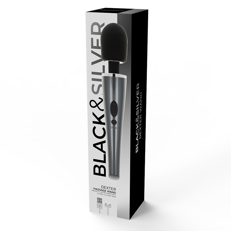 Baguette de Massage Dexter 30cm - Black & Silver