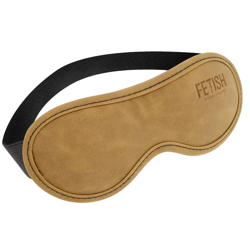 Fetish Submissive - Masque intégral BDSM en cuir végan - Beige
