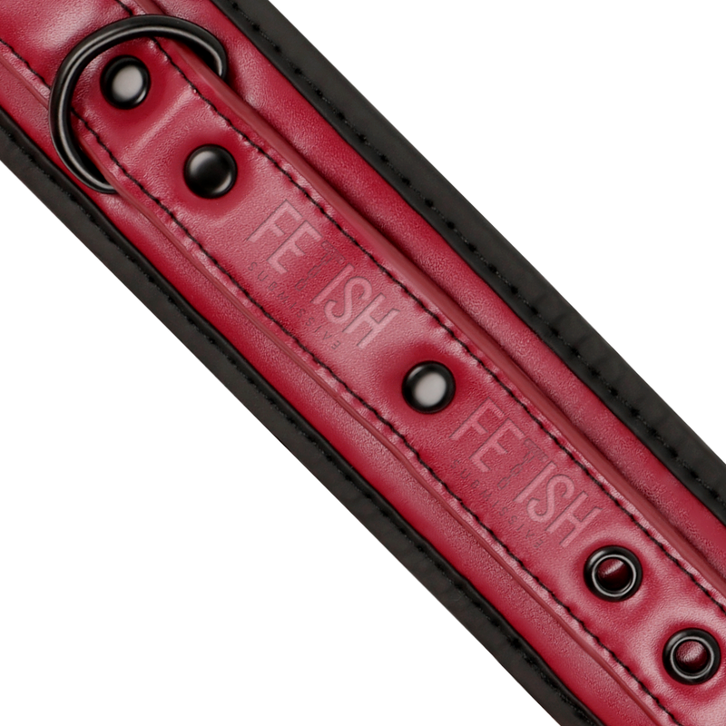 Fetish Submissive – Menottes de cheville BDSM en Cuir Rouge