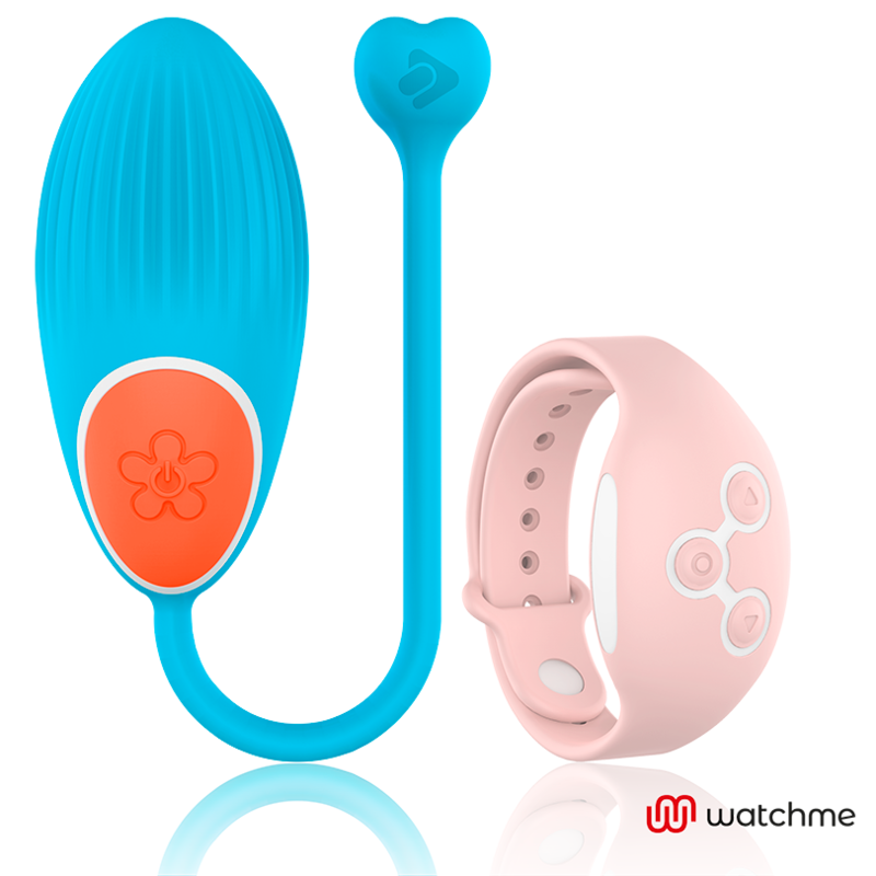 Wearwatch – Oeuf vibrant avec bracelet télécommandé – Bleu/Rose