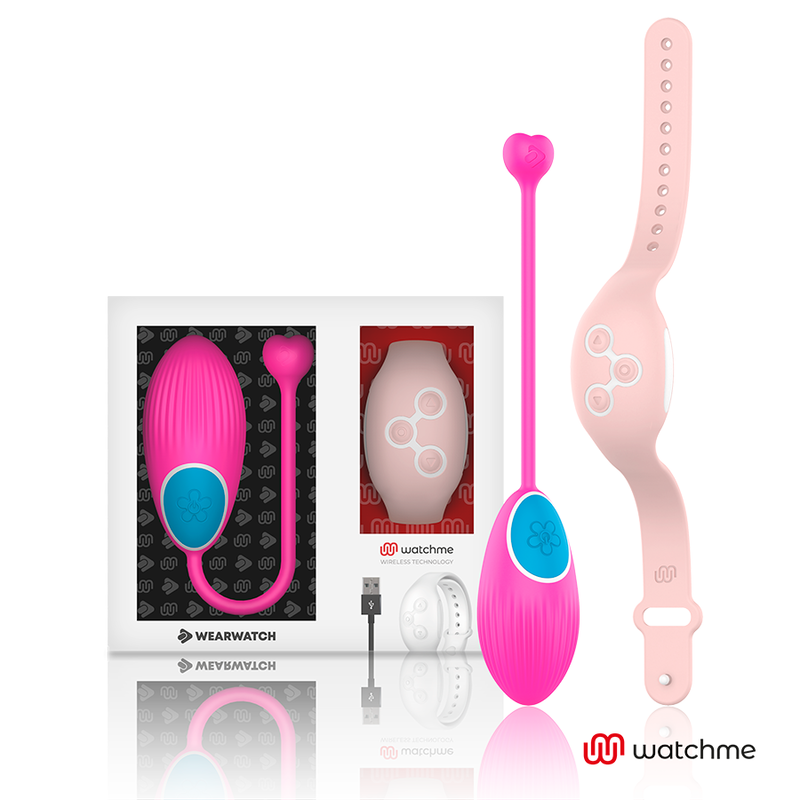 Wearwatch – Oeuf vibrant avec bracelet télécommandé – Rose/Fuchsia
