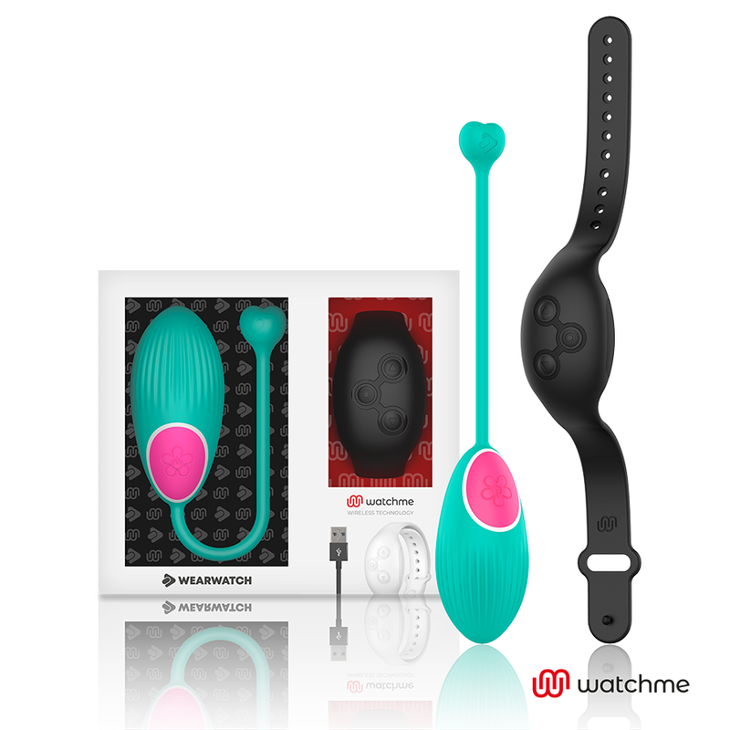 Wearwatch – Oeuf vibrant avec bracelet télécommandé – Bleu/Noir