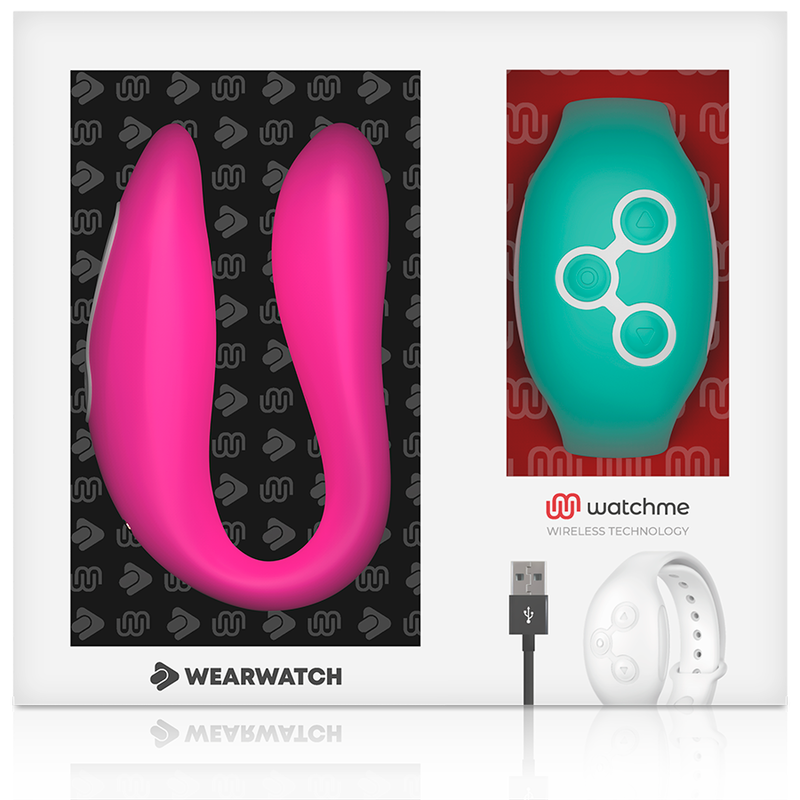Vibrateur wearable double technologie Watchme fuchsia/eau de mer - Wearwatch - WEARWATCH