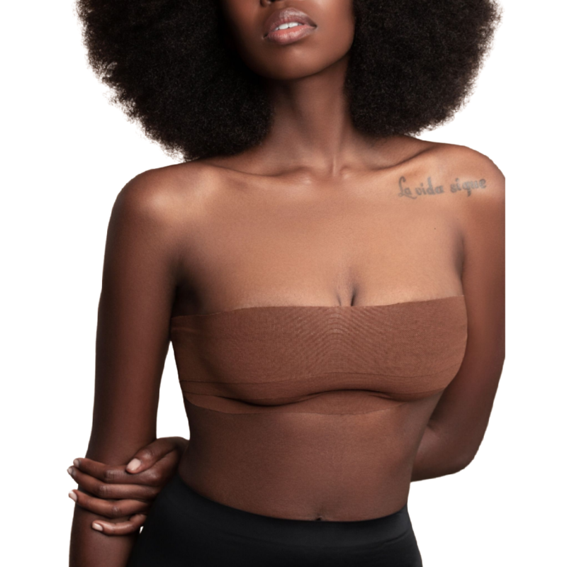 Bandes Adhésives Corps Bye Bra avec Cache-Tétons Marron - Bye Bra
