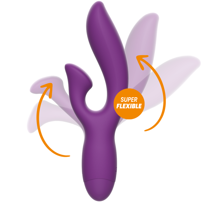 Vibromasseur flexible avec stimulateur clitoridien Rewofun - Rewolution - REWOLUTION