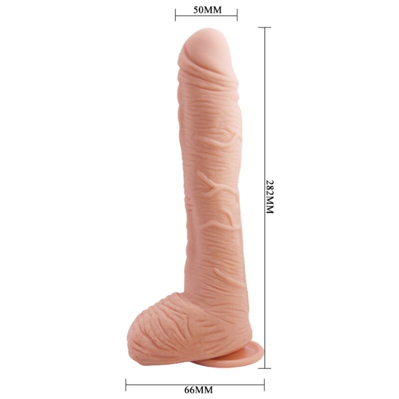 Baile - Gode Ultra Réaliste Courbé avec ventouse Chair - 27 cm