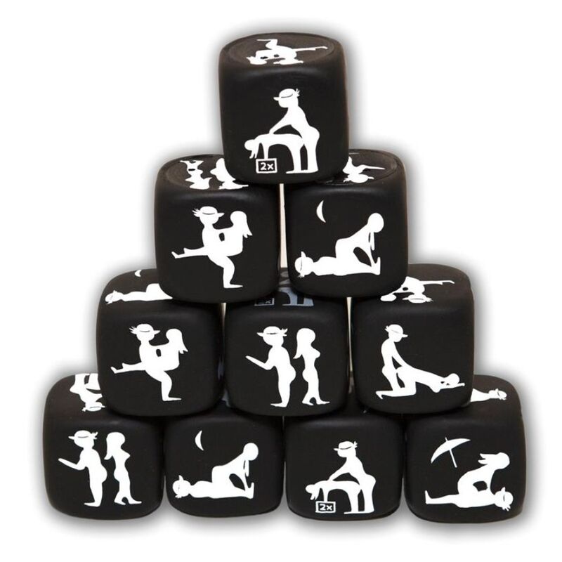 Jeu de Dés Érotiques de Postures Noirs - Diablo Picante