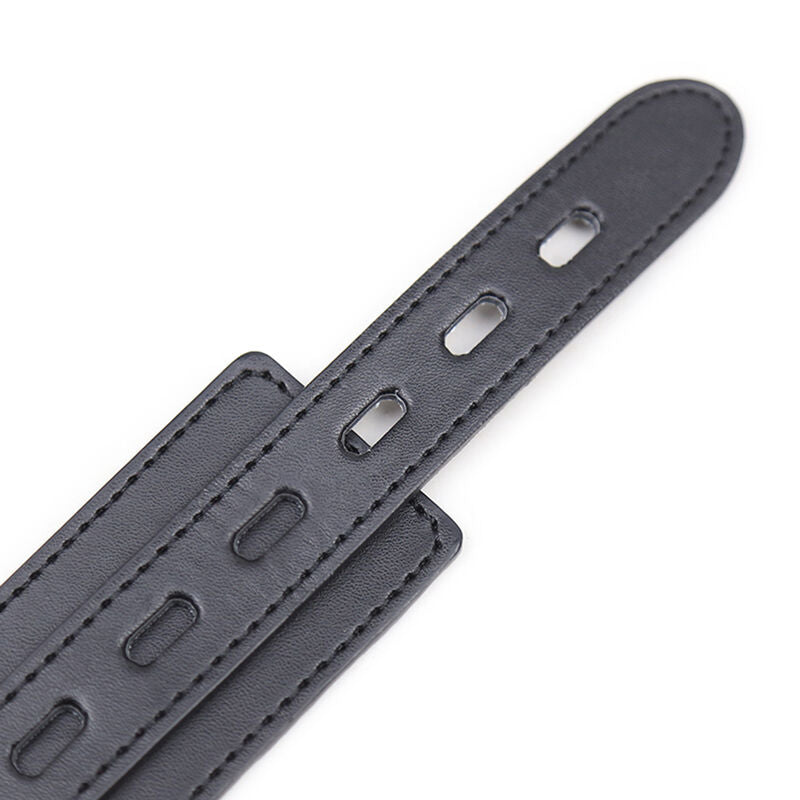 Ohmama fetish - collier de soumission avec 3 anneaux