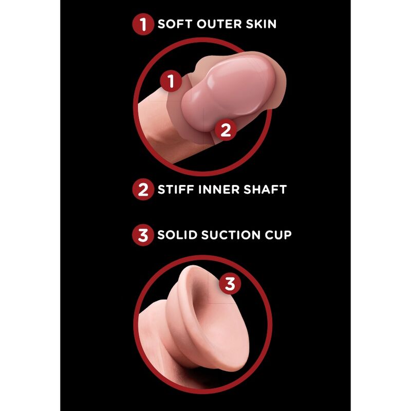 Gode King Cock Plus Triple Densité Chair 12,7cm - King Cock