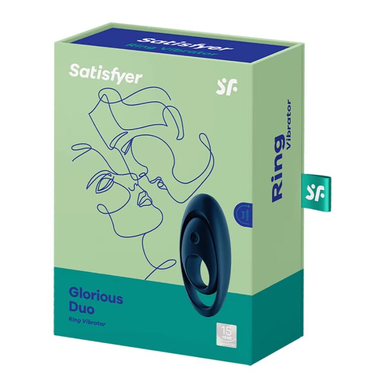 Anneau Pénien Vibrant Glorious Duo Bleu - Satisfyer