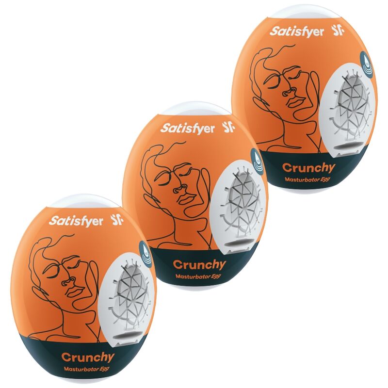 Oeufs Masturbateurs Eggcited Crunchy Coffret x3 - Satisfyer