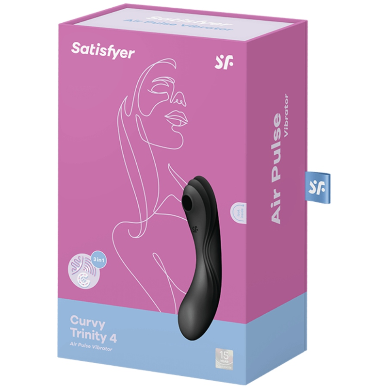 Stimulateur Clitoridien Curvy Trinity 4 Noir - Satisfyer