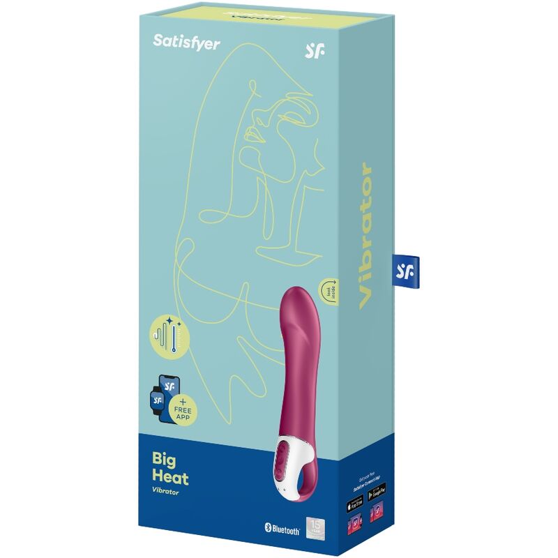 Vibromasseur Chauffant Big Heat Rouge - Satisfyer