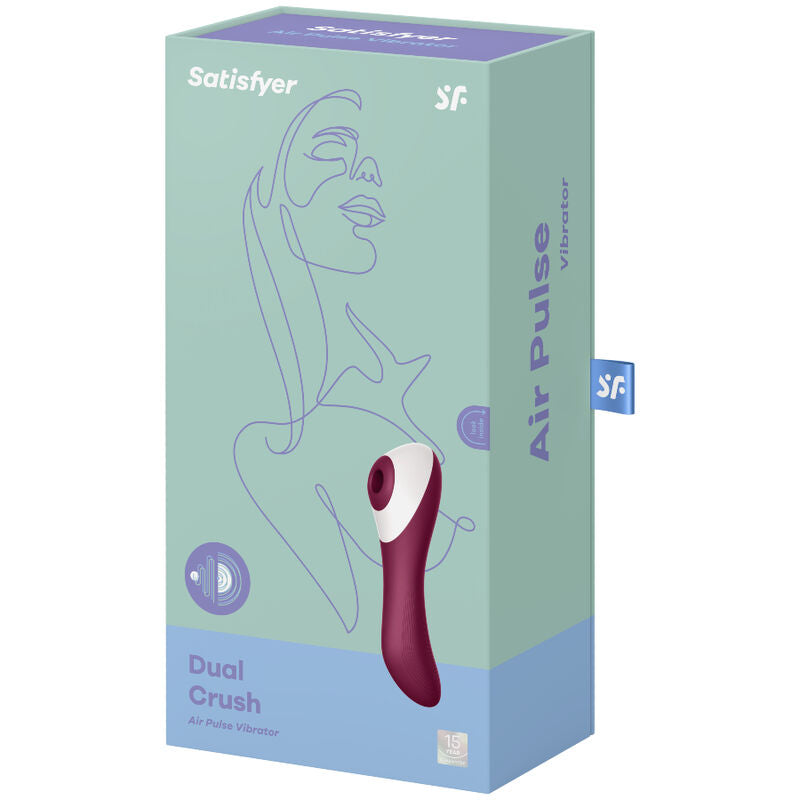 Vibromasseur Dual Crush 2 en 1 Bordeaux - Satisfyer