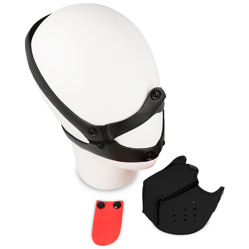 Masque chien fétiche noir - Ohmama Fetish - OHMAMA FETISH