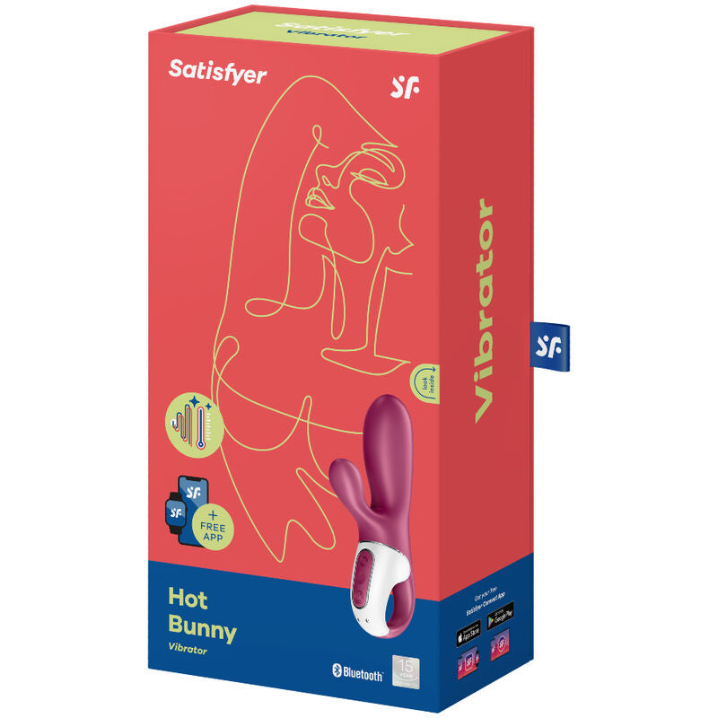Vibromasseur Rabbit Chauffant Hot Bunny Rose - Satisfyer