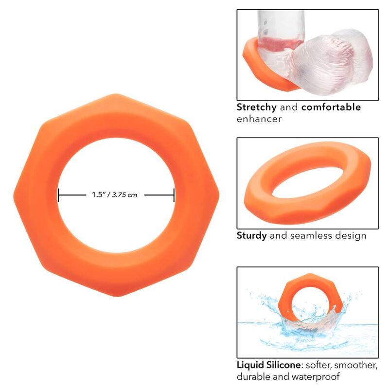 Anneau Pénien Alpha Sexagon Orange - CalExotics