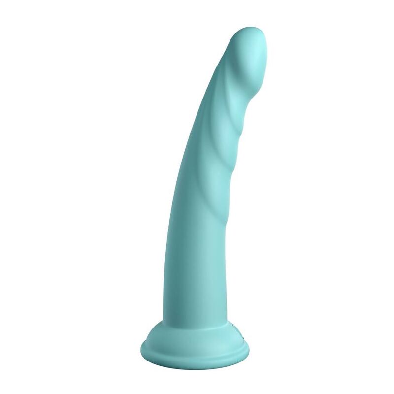 Gode Dillio Platinum Slim Seven Vert 17,78 cm - Pipedream