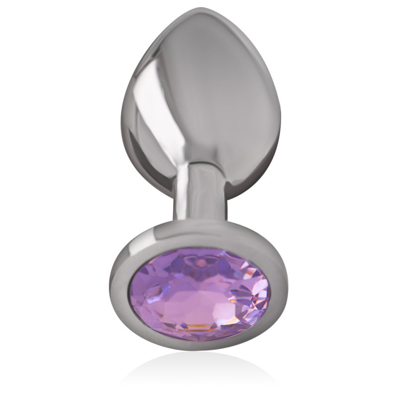 Plug Anal Métal Diamant Cristal Violet Taille S - Intense