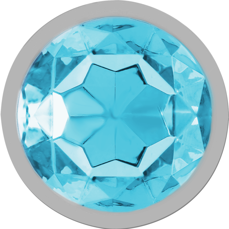 Plug Anal Métal Cristal Bleu Taille L - Intense