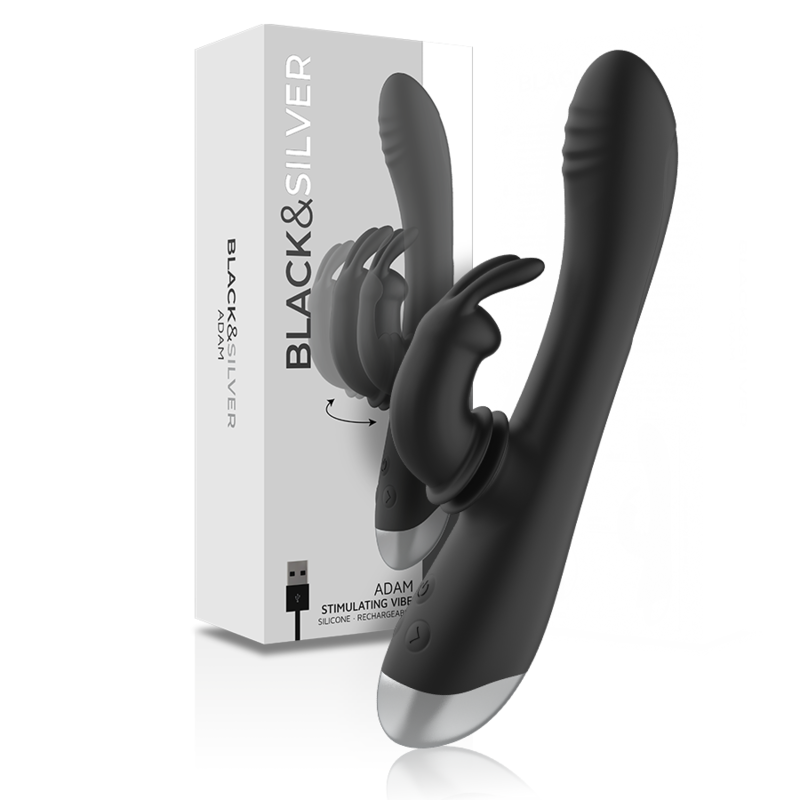 Stimulateur Rabbit Adam Rechargeable Noir - Black&Silver