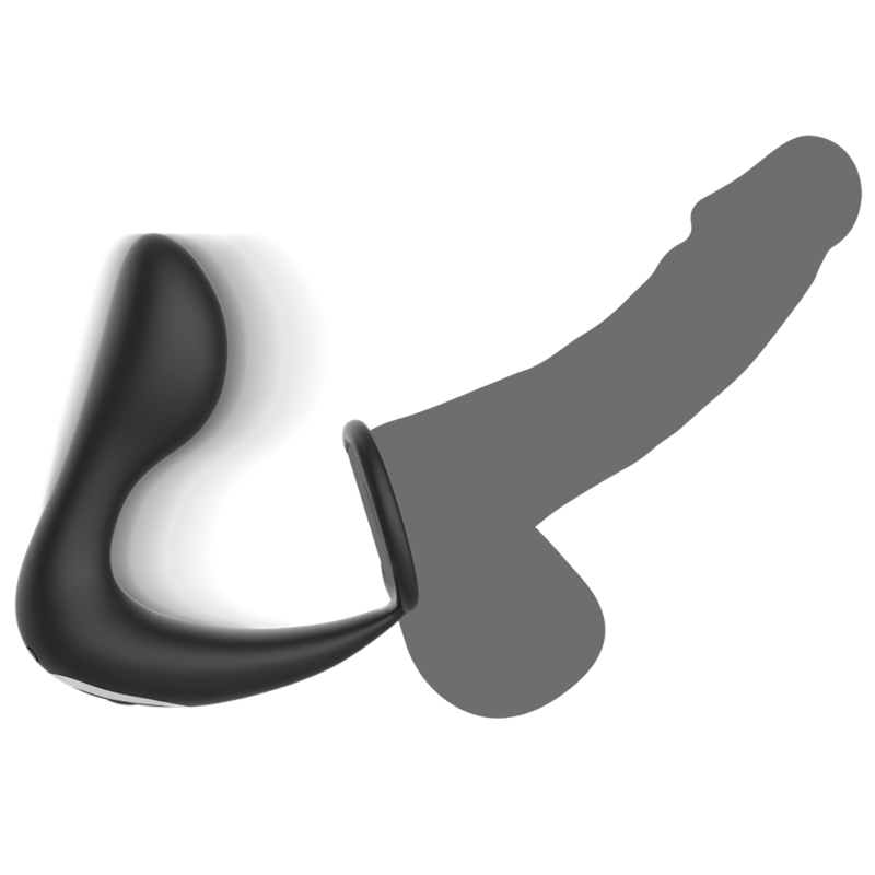 Masseur Anal Vibrant Télécommandé Black&Silver Noir - Black&Silver