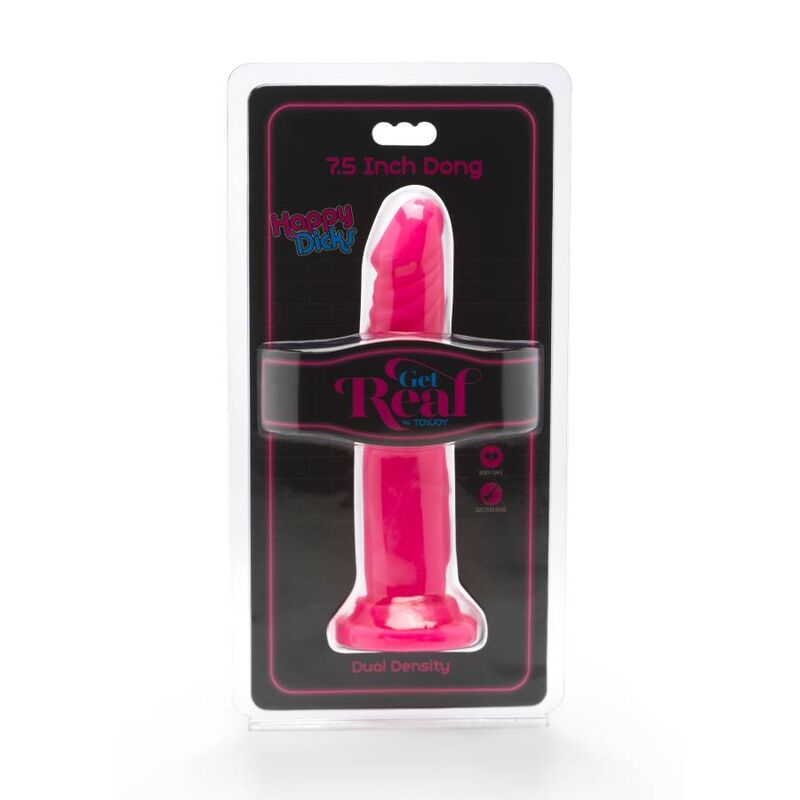 Gode Réaliste Happy Dicks Dong 19 cm Rose - Get Real