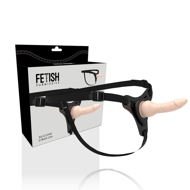 Fetish Submissive - Gode Ceinture Réaliste avec harnais Beige / 16 cm