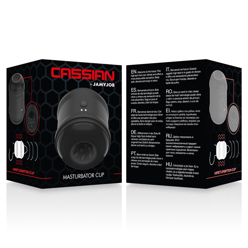 Masturbateur Vibrant Cassian Cup Noir - Jamyjob
