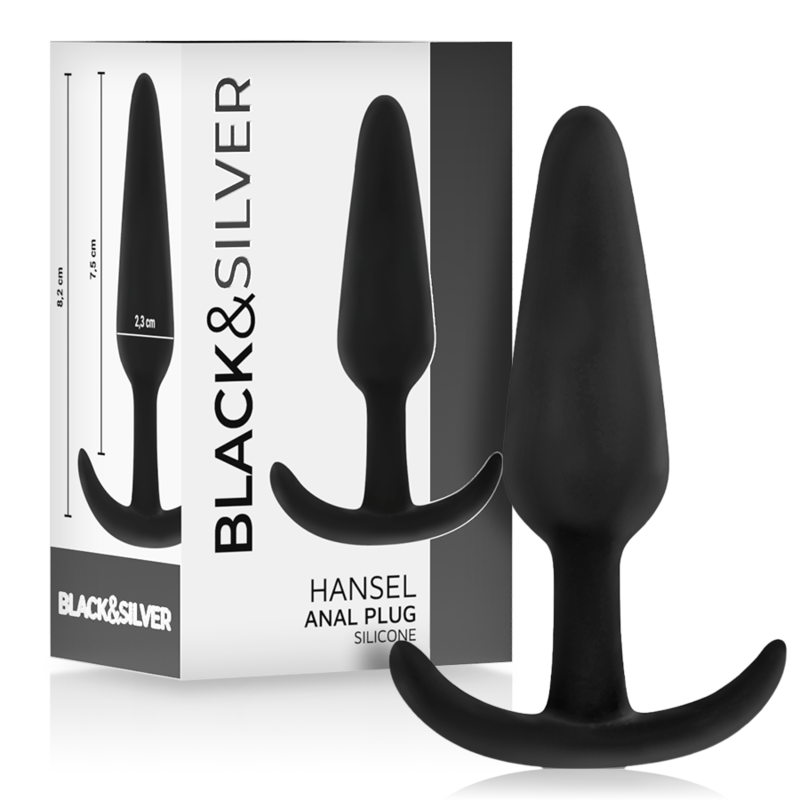 Plug Anal Hansel Silicone - Black & Silver