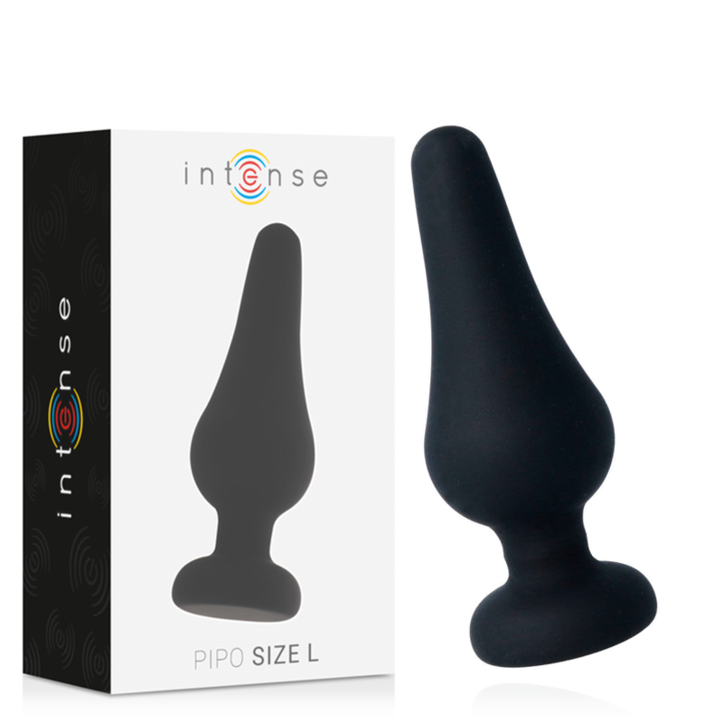 Plug Anal Pipo Taille L Noir 13cm - Intense
