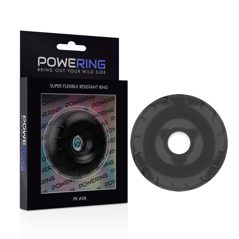 Anneau pénien super flexible PR08 5 cm noir - Powering - POWERING