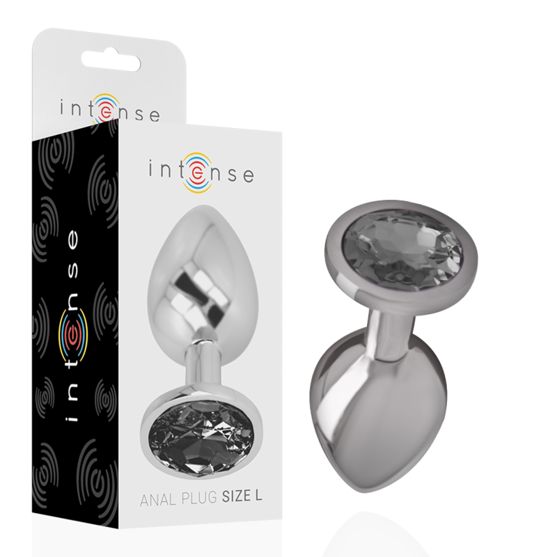 Plug Anal Bijou Intense Verre Noir Taille L - Intense