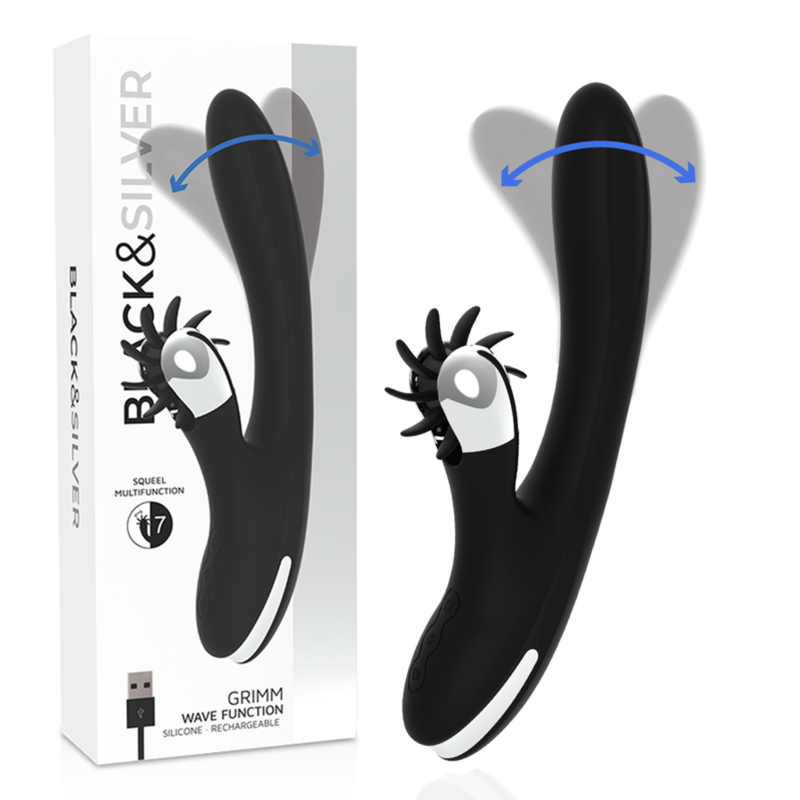 Vibromasseur Rabbit Wave Function Bunny Grimm - Black&Silver