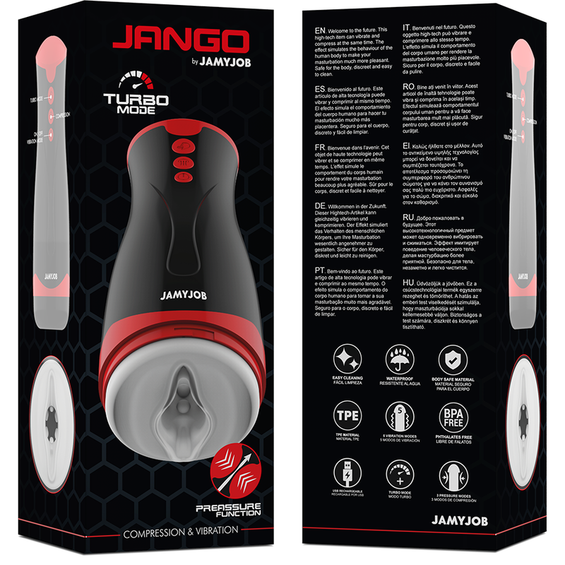 Masturbateur Jango Vibrant et Compression - JAMYJOB