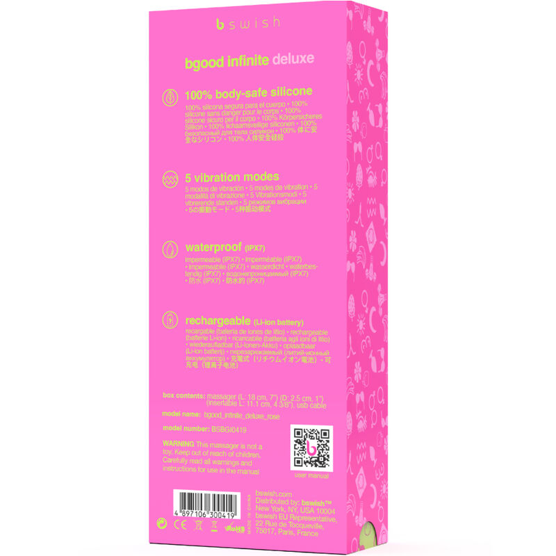 B Swish - Mini Vibro en Silicone Bgood Infinite Deluxe - Rose