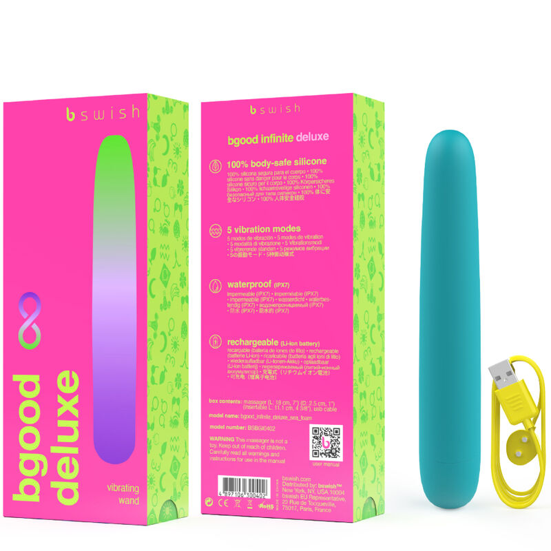 B Swish - Mini Vibro en Silicone Bgood Infinite Deluxe - Bleu