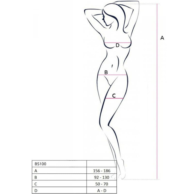 Bodystocking Blanc Résille BS100 Taille Unique - Passion
