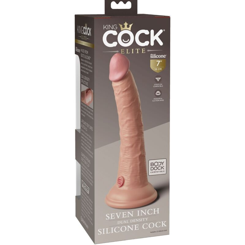Gode Réaliste King Cock Elite Double Densité 17.8cm - Pipedream